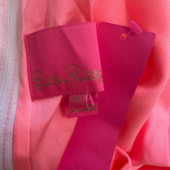 00 Lilly Pulitzer Pink Lilly's Coral Pearl Romper NWT - Picture 6 of 6